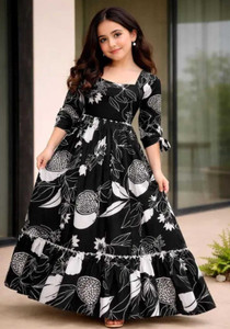 A K DESIGNERS Indi Girls Maxi/Full Length Casual Dress