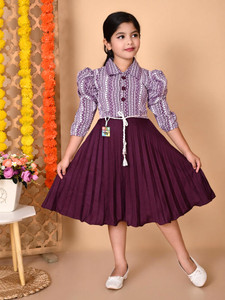 j.n.s rozina Indi Girls Below Knee Festive/Wedding Dress