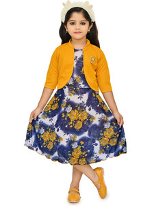 CHANDRIKA LIFESTYLE Girls Below Knee Casual Dress