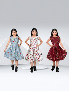wwo Girls Calf Length Casual Dress