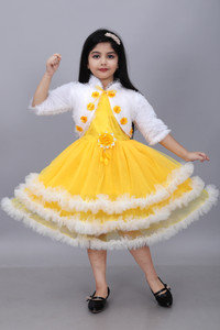 JhilikGarments Girls Below Knee Party Dress