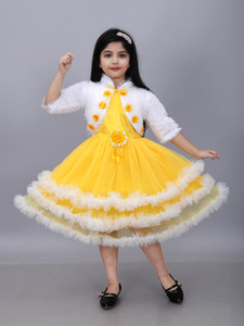 JhilikGarments Girls Below Knee Party Dress