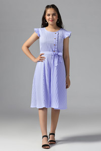 Ompax Girls Below Knee Casual Dress