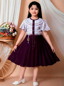 j.n.s rozina Indi Girls Below Knee Festive/Wedding Dress
