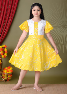 ZOMZOM FASHION Baby Girls Below Knee Party Dress