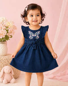 Style Gear Indi Baby Girls Midi/Knee Length Casual Dress