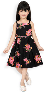 srapo Girls Below Knee Casual Dress