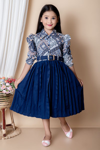 Samrin Dresses Girls Midi/Knee Length Party Dress