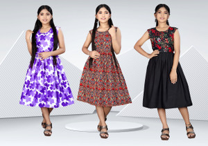 wwo Girls Calf Length Casual Dress