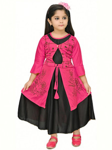 CHANDRIKA LIFESTYLE Girls Calf Length Party Dress