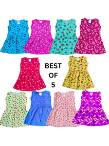 CHIRUK Baby Girls Midi/Knee Length Casual Dress