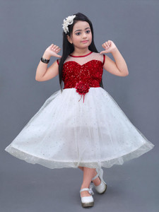newsifa Girls Calf Length Party Dress