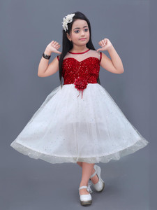 newsifa Girls Calf Length Party Dress