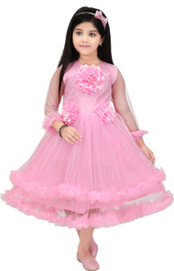 DS DRESSES Girls Calf Length Party Dress