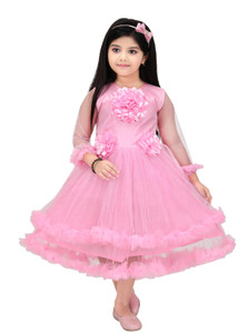 DS DRESSES Girls Calf Length Party Dress
