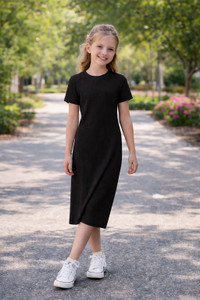 Dhanoo Fashion Girls Below Knee Casual Dress