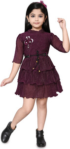 mg dresses Girls Midi/Knee Length Casual Dress