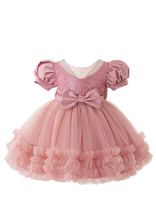 Gen Alfa Baby Girls Midi/Knee Length Festive/Wedding Dress