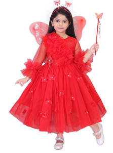 DS DRESSES Girls Calf Length Casual Dress