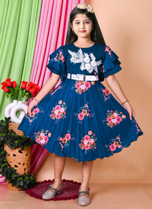 ANEHADRESSES Indi Girls Below Knee Party Dress