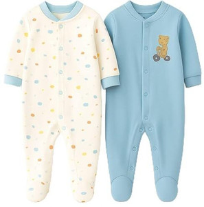 kidiyo Romper For Baby Boys & Baby Girls Printed Cotton Blend