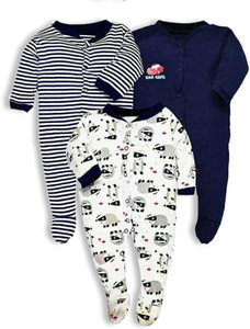 Mahadev Impex Romper For Baby Boys & Baby Girls Casual Printed Pure Cotton