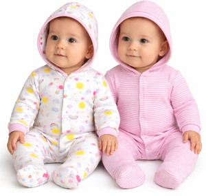 VParents Romper For Baby Boys & Baby Girls Printed, Striped Pure Cotton