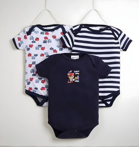 MEGNAM Romper For Baby Boys & Baby Girls Printed Cotton Blend