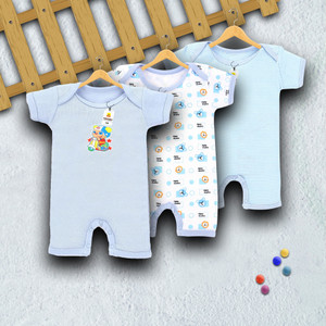 King Born Romper For Baby Boys & Baby Girls Casual Printed Cotton Blend