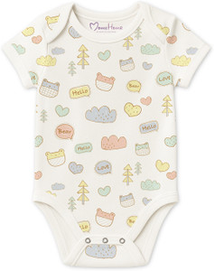 Mom's Home Romper For Baby Boys & Baby Girls Casual Printed Pure Cotton