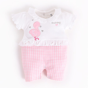 BabyGo Romper For Baby Girls Casual Embroidered Pure Cotton