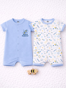 KidBee Romper For Baby Boys & Baby Girls Casual Printed Pure Cotton