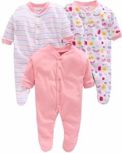 SME Romper For Baby Boys & Baby Girls Casual Printed Cotton Blend