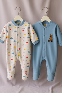 kidiyo Romper For Baby Boys & Baby Girls Printed Cotton Blend