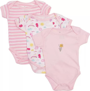 GME Romper For Baby Boys & Baby Girls Casual Printed, Striped Pure Cotton