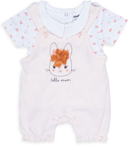 स्मार्ट बेबी धारीदार प्योर कॉटन डंगरी