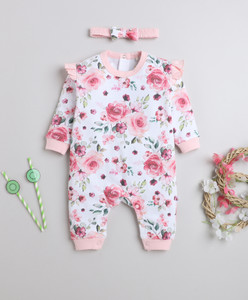BUMZEE Romper For Baby Girls Casual Floral Print Pure Cotton