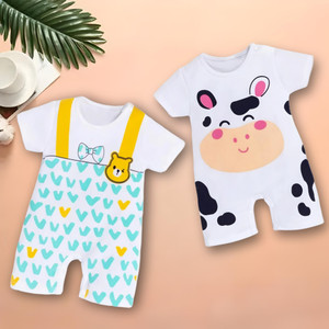 STGarment Romper For Baby Boys Casual Printed Cotton Blend