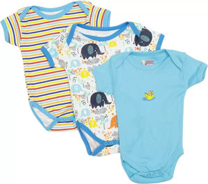 GME Romper For Baby Boys & Baby Girls Casual Printed, Striped Pure Cotton