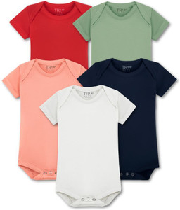 Truehype Romper For Baby Boys & Baby Girls Casual Solid Pure Cotton