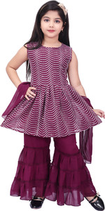 बिसल Indi लड़कियों के लिए शादी अंगरखा और शरारा सेट