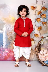THE LALCOLLECTION KIDSDWEAR Baby Boys Festive & Party Kurta and Dhoti Pant Set