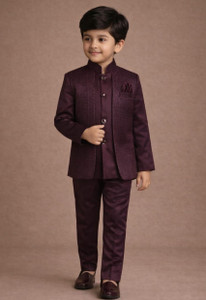 Paryushnam Boys Festive & Party Blazer and Pant Set