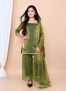 Zohu Girls Festive & Party Kurta and Palazzo Set