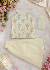 HS LASKAR GARMENTS Girls Festive & Party Kurta and Sharara Set