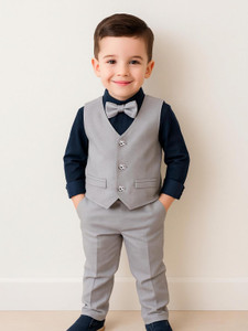 Ninas Baby Boys Festive & Party Shirt, Waistcoat and Pant Set