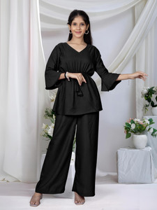 JMCLOTH Girls Casual Kurta and Palazzo Set