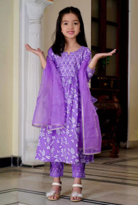 Ruchika Creation Girls Festive & Party Kurta, Pyjama & Dupatta Set