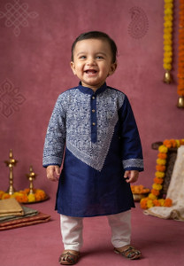 NFC CREATION Boys Festive & Party Kurta and Pyjama Set