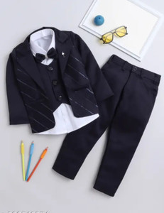 ArhamFashionWear Boys Festive & Party, Wedding Blazer, Shirt and Trouser Set